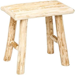 Présentation Tabouret en Bois Atmosphera Woody, Design Rustique, Confort et Élégance