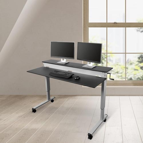 Présentation de Zoom sur Bureau réglable en hauteur S Stand Up Desk Store, Noir