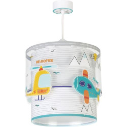 Dalber Lampe Suspension Enfant Voitures Avions 61682 en situation