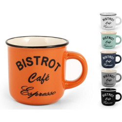 Présentation Home Gres, 6 tasses café stoneware bistrot