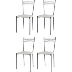 Présentation Chaises Élégance Tommychairs, Set 4, Cuisine, Bar, Blanc