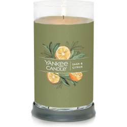 Bougie Yankee Candle Sage, Citrus, Parfum Signature 404 g en situation