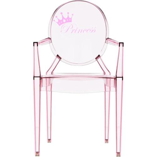 Présentation de Présentation Chaise Kartell Lou Ghost, design moderne, rose