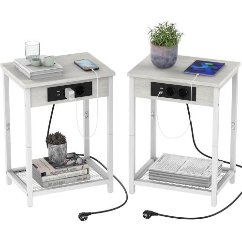 Présentation de Présentation Tables de chevet modernes, station de charge, rangement