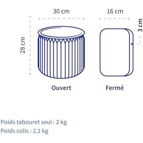 Présentation de Tabouret Pliable STOOLY en Carton Recyclable et Paille Tressée en situation