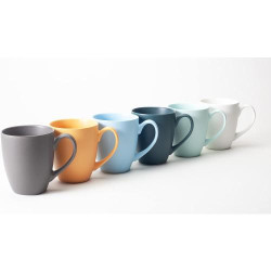 Présentation Hansekuche, Lot 6 Tasses Café Céramique Multicolores