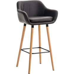 Présentation Tabouret Bar CLP Similicuir Marron, Design Scandinave