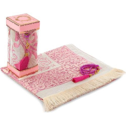 Présentation Tapis de prière Musulman ihvan online, doux, rose, élégant