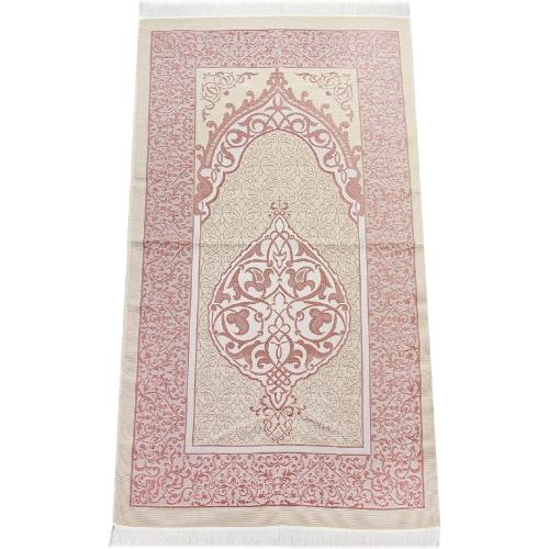 Présentation de Tapis de prière Musulman ihvan online, doux, rose, élégant en situation