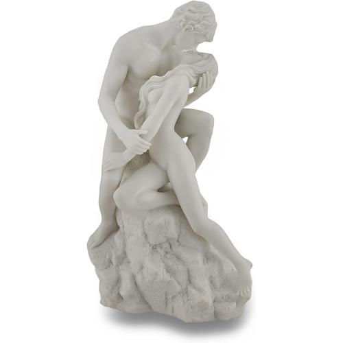 Présentation de Présentation Statue Amoureux, Sculpture Nue, Finition Marbre Blanc