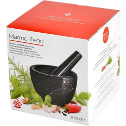 Mortier Pilon Marbre Noir Home, Ustensile Cuisine en situation