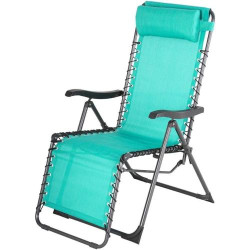 Présentation Fauteuil Jardin Relax SILOS, Texaline, Vert Émeraude