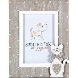 Présentation Cadre Photo Bois Chat Spotted Dog Gift Company, Gris