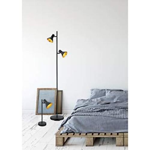 Présentation de Zoom sur Lampe de table noire, métal, 18W E14, design moderne