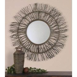 Miroir Uttermost Josiah Tissé, Design Élégant, N13705 en situation