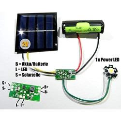 Kit tuning lampes solaires, batterie 1,2V, LED blanc chaud en situation