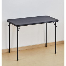 Présentation Table Pliante Noir, Cadre Métallique Stable, Peu Encombrante