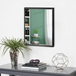 Présentation Miroir salle de bain URnicehome, cadre métal noir, décoratif