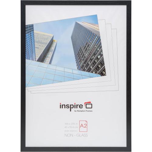 Présentation de Cadre photo plexiglas noir Hampton Frames Oxford 42x59 cm en situation