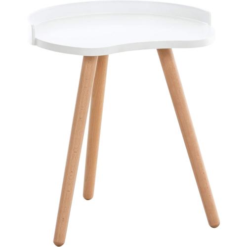 Présentation de Table d'appoint Scandinave Narvik CLP, Bois, Blanc en situation