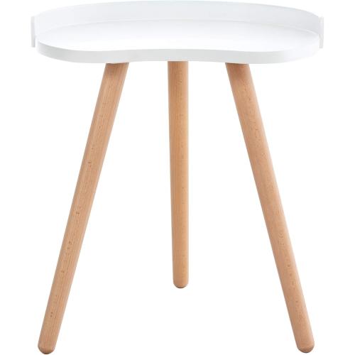 Présentation de Zoom sur Table d'appoint Scandinave Narvik CLP, Bois, Blanc