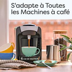 Tasses Cappuccino Ceramique Colorée, Soucoupes, Boite Cadeau en situation