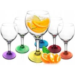 Présentation Verres à vin colorés, lot de 6, rouge élégant