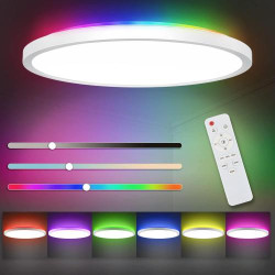 Présentation Plafonnier LED Dimmable CheDux, 3200lm, RGB, Moderne