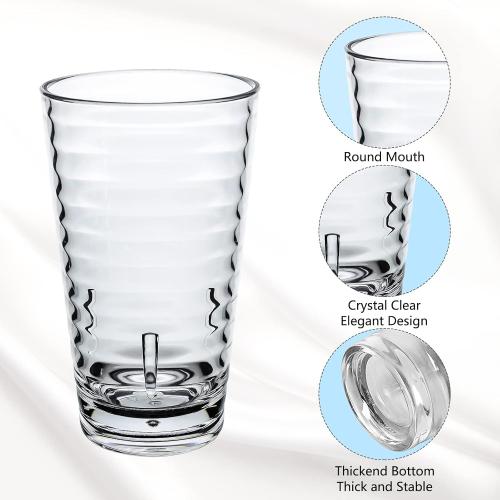 Présentation de Zoom sur Verres en plastique empilables ALIMOTA, lot de 4, 350 ml