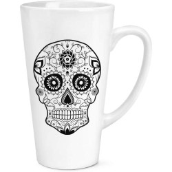 Présentation Tasse Grand Latte Calavera Noir 17oz Design Unique