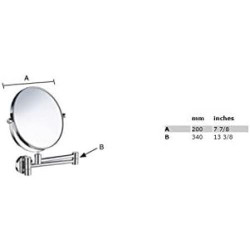 Miroir Rasage Maquillage SMEDBO Bras Oscillant Acier Chrome en situation