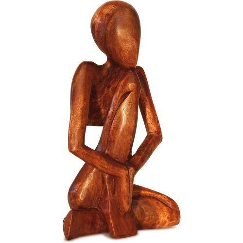 Présentation de Zoom sur Sculpture abstraite bois homme prière G6 Collection