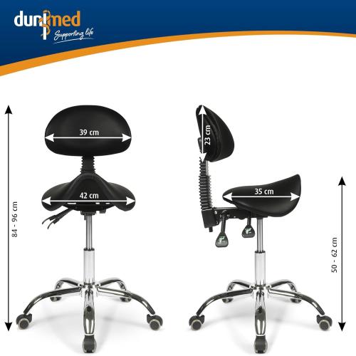 Présentation de Zoom sur Tabouret Ergonomique Dunimed - Confort et Posture Améliorée