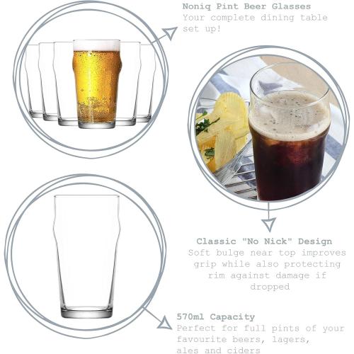 Présentation de Verres Nonic Lav, Lot de 6, Classiques Anglais en situation