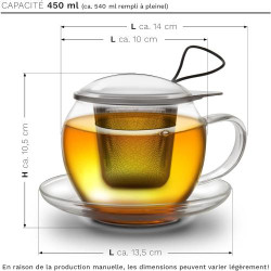 Creano Tasse à Thé Jumbo, Acier Inoxydable, Verre en situation