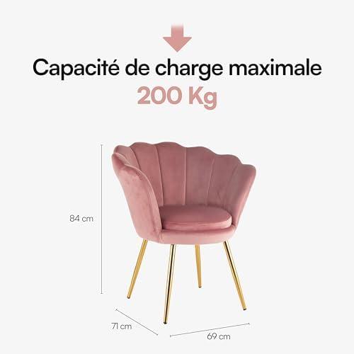 Présentation de Zoom sur Fauteuil en Velours Coquillage avec Pieds Dorés - Confort et Style Pour Salon