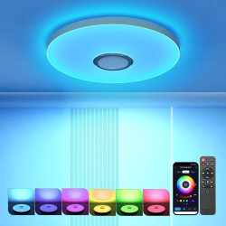 Présentation Plafonnier OTREN LED Bluetooth, RGB, Dimmable, Télécommande