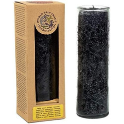 Présentation Bougie parfumée stéarine, forêt noire, huiles essentielles, noir