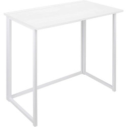 Présentation Bureau Pliable Leader Accessories, Table Portable Bois, Blanc