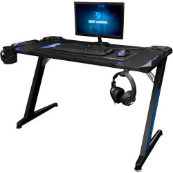 Présentation Bureau Gaming CoolBox DeepMaster Noir, Design Ergonomique