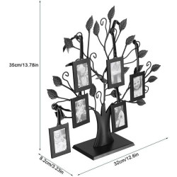Arbre généalogique décoratif, cadre photo familial, 39 arbres en situation