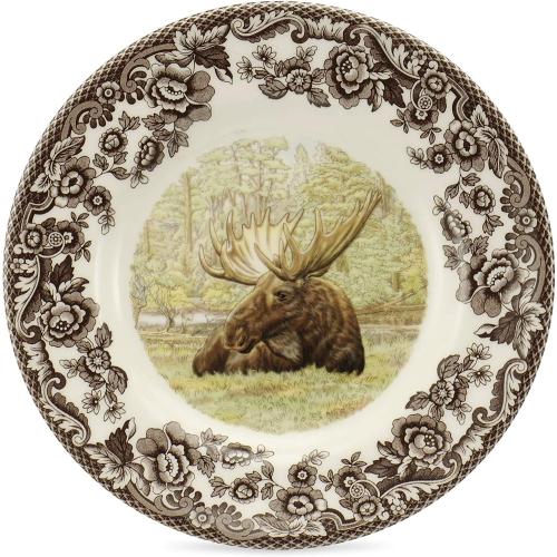 Présentation de Présentation Spode Woodland Assiette Pain Beurre, Orignal Majestueux