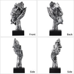 Statues Penseur Moligou, See Hear Speak No Evil, Argent en situation