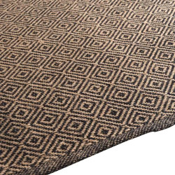 Tapis Rectangle Livio Noir, Jute, Douceur d'Intérieur en situation