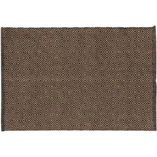 Présentation de Présentation Tapis Rectangle Livio Noir, Jute, Douceur d'Intérieur