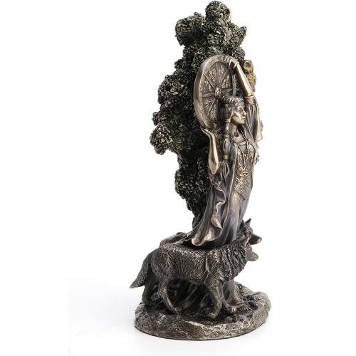 Présentation de Zoom sur Statue Arianrhod, Déesse du Destin, Résine Bronze Antique