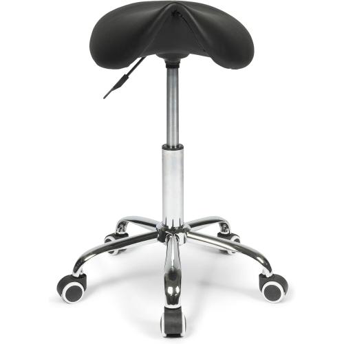 Présentation de Zoom sur Tabouret Selle Ergonomique Noir, Bureau, Travail, Réglable