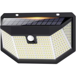 Présentation Lampe Solaire Extérieure 300LED, Détecteur Mouvement, Étanche