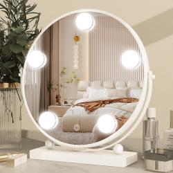 Présentation Miroir de courtoisie Blanc ROLOVE 30,5 cm, Design élégant