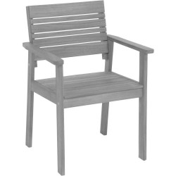 Présentation Chaise Jardin Maui Greemotion Bois Acacia Massif Gris